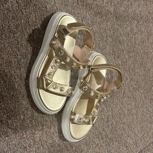 Stuart Weitzman sandals with rhinestones